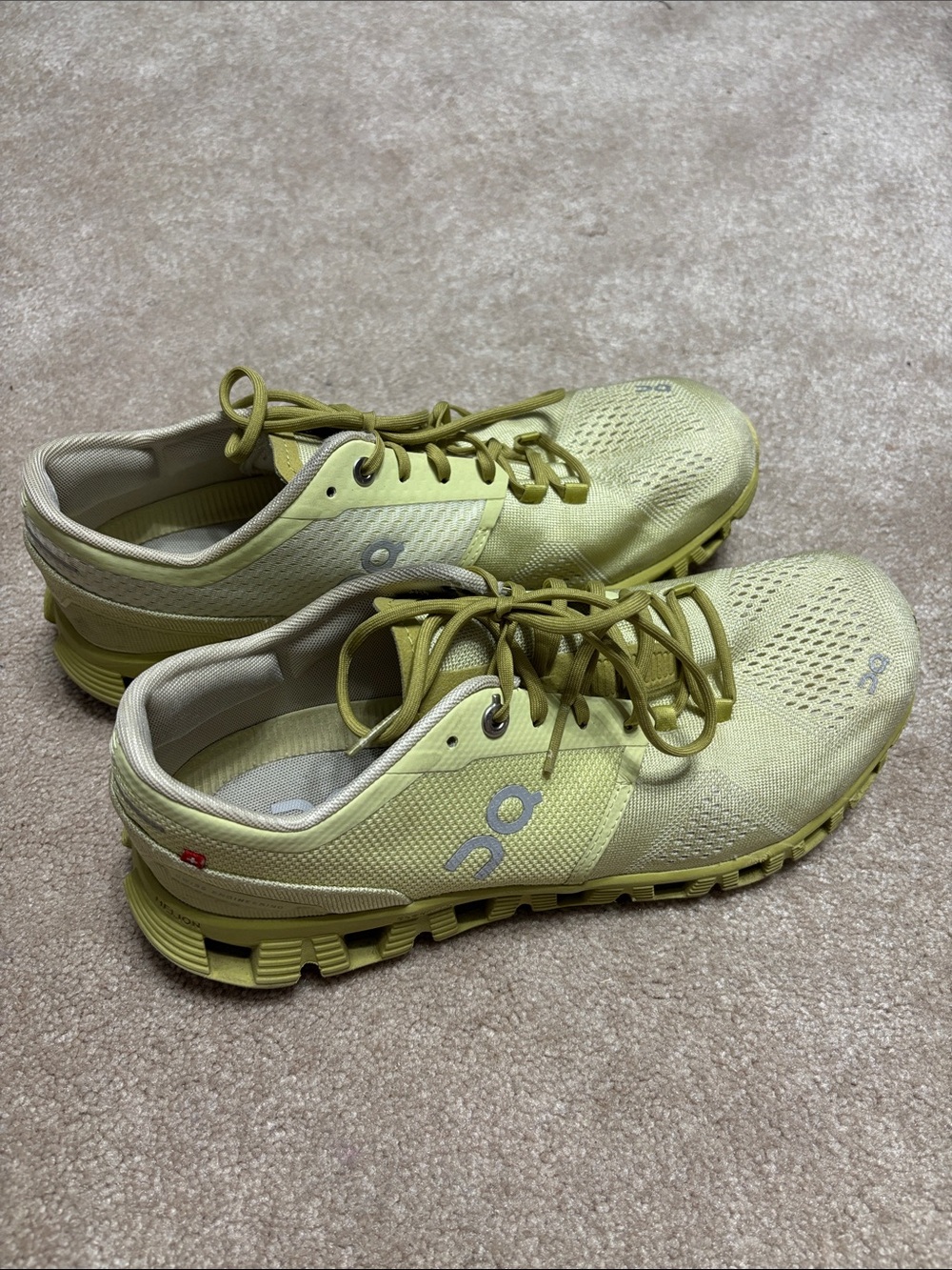 On Cloud X Helion CloudTec Running Athletic Shoes in Glad Citron Green Size 9